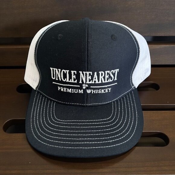 UNCLE NEAREST Premium Whiskey Black White Mesh Hat NEW NWOT - Picture 1 of 5